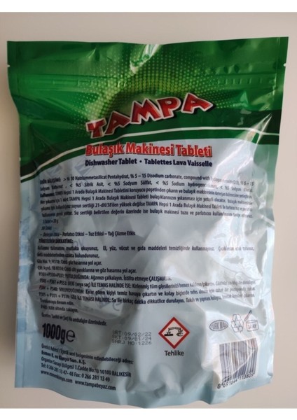 Bulaşık Makinesi Tableti Hepsi Bir Arada 2 Paket