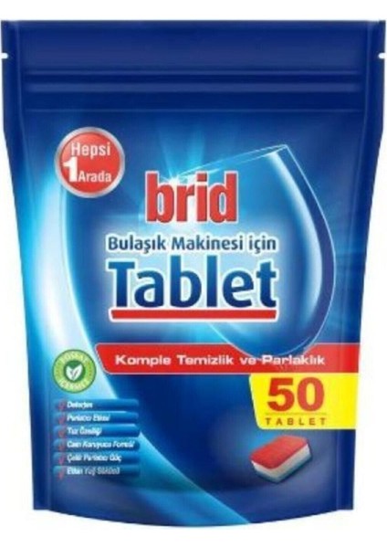 Bulaşık Makinesi Tableti 50'li Brid