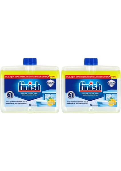 Bulaşık Makinesi Temizleyici Sıvı 250 ml Limon x 2