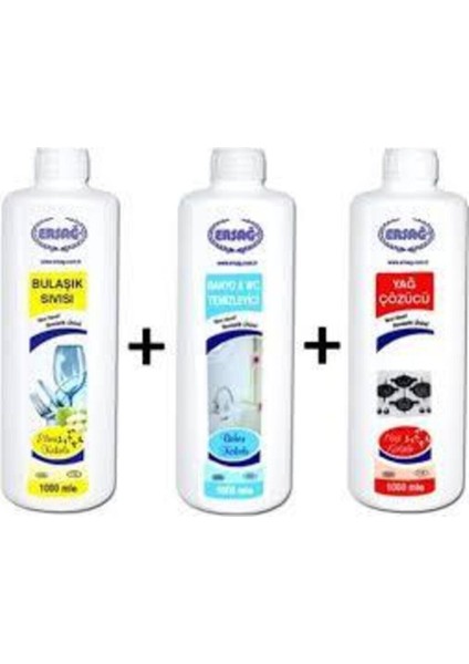 Bulaşık Deterjanı Yağ Çöz ve Banyo Wc Temizleyici 1000 ml