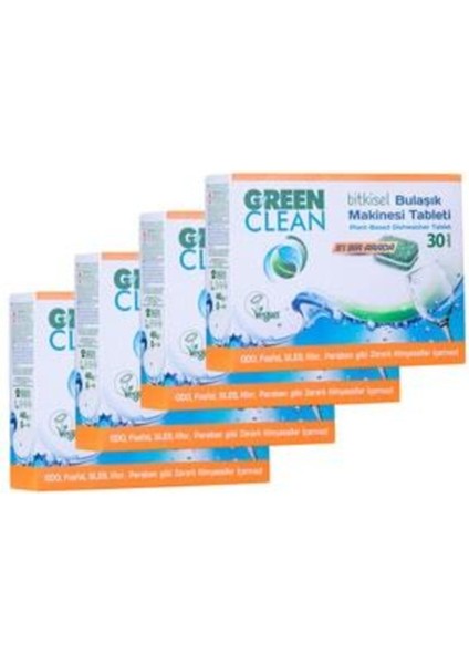 U Green Clean Green Clean Bitkisel Bulaşık Tableti 30+4 Adet U Green