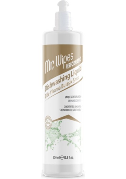 Mr. Wipes Performance Elde Yıkama Bulaşık Sıvı Deterjanı 500 ml