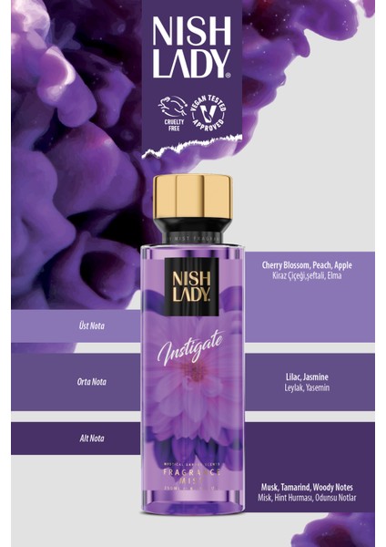Nishlady Kadın Vücut Spreyi Instigate 260 ml