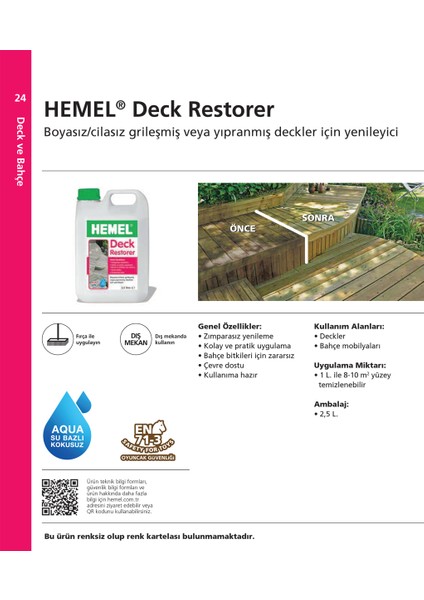 Hemel Deck Cleaner Temizleyici Deck Yüzey Temizleyici 2,5 Lt