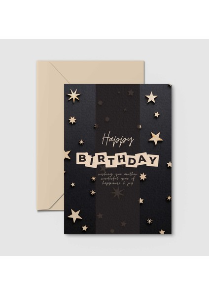 Kartpostal - Tebrik Kartı & Zarf doğumgünü Happy Birthday Doğum Günü