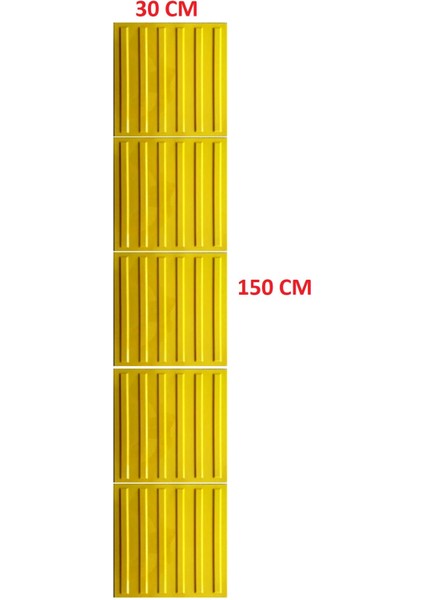 5 Adet Hissedilebilir Yürüme Yüzeyi Uyarıcı Tip Zemin Işaretleme 300*300 mm