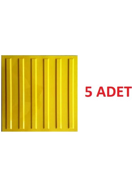 5 Adet Hissedilebilir Yürüme Yüzeyi Uyarıcı Tip Zemin Işaretleme 300*300 mm