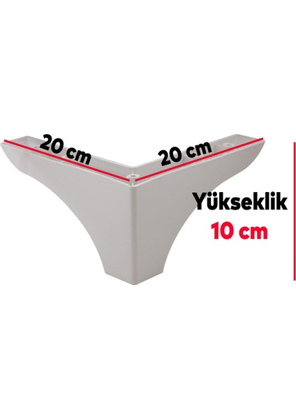 Lüks Mobilya Kanepe Sehpa Puf Koltuk Ayağı 10 Cm Beyaz Baza Ayak indirimleri