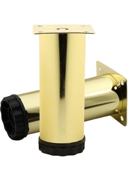Mobilya Kanepe Sehpa Tv Ünitesi Koltuk Ayağı Ayarlanabilir 10 cm Gold Altın Metal Baza Ayak