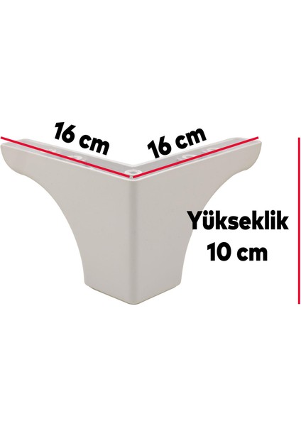 Lüks Mobilya Kanepe Sehpa Puf Koltuk Ayağı 10 Cm Beyaz Baza Ayak indirimleri