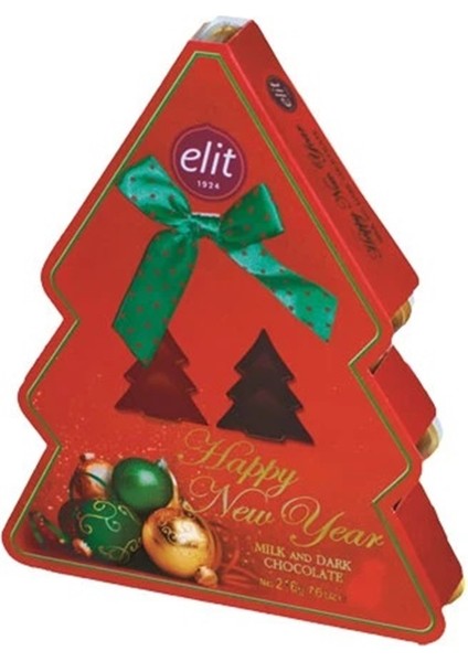 Yılbaşı Çam Ağacı Madlen Çikolata Kutu 216 gr