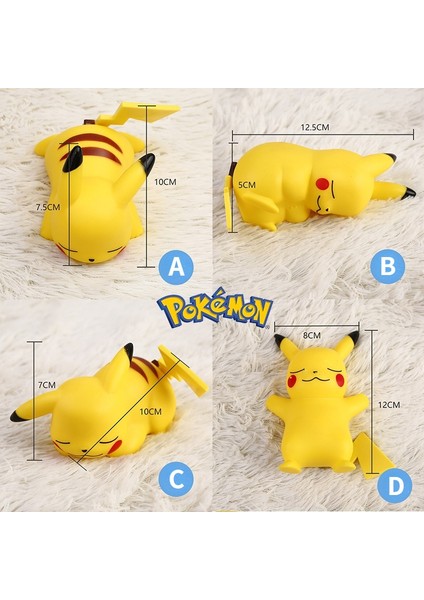 4 Adet Pokemon Pikachu Anime Figür Oyuncak (Yurt Dışından)