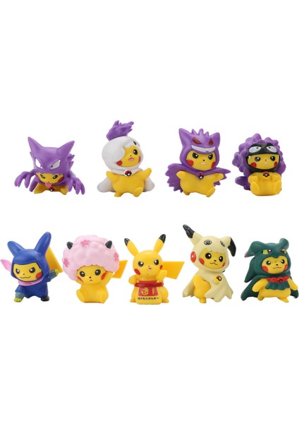 9 Parça/set Pokemon Anime Figürleri Model Oyuncak (Yurt Dışından)