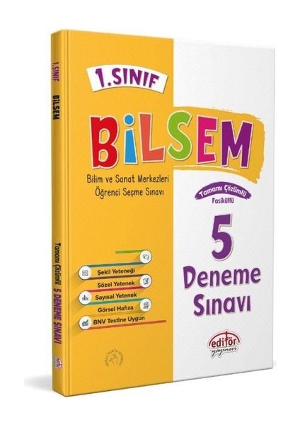 1. Sınıf Bilsem Tamamı Çözümlü 5 Fasikül Deneme Sınavı