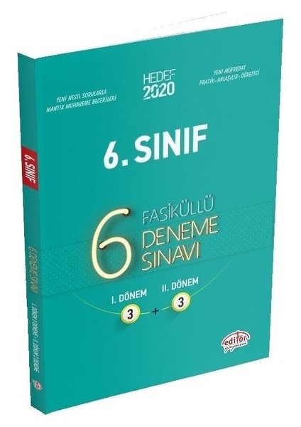 Editör Yayınları Hedef 2020 6. Sınıf 6 Fasiküllü Deneme Sınavı 3-3