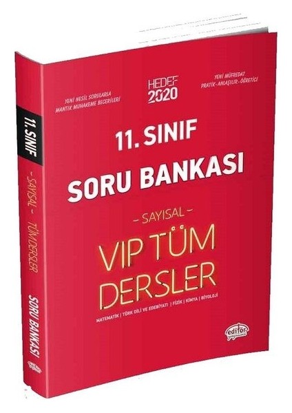 Hedef 2020 11. Sınıf Vip Tüm Dersler Sayısal Soru Bankası