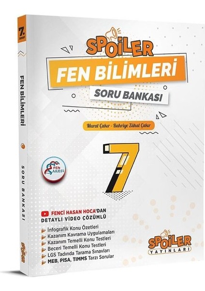 7.sınıf Fen Bilimleri Spoiler Soru Bankası