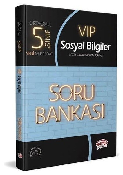 Editör Yayınları 5. Sınıf Vıp Sosyal Bilgiler Soru Bankası