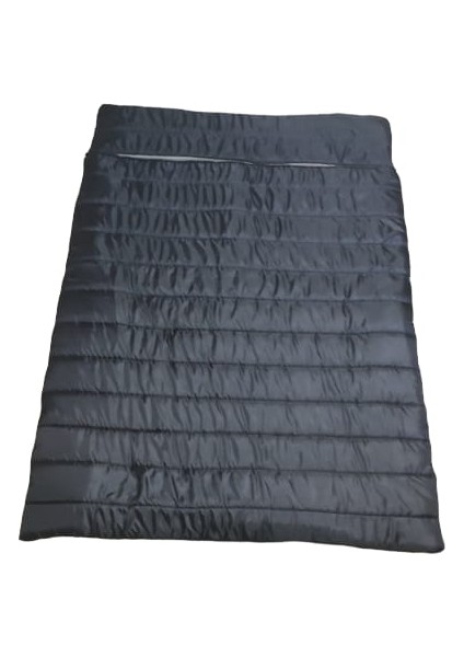 Neo -23 350 gr ELYAF+200 gr Peluş Polarlı Yastıklı Şapkalı Çift Kişilik Uyku Tulumu Lacivert