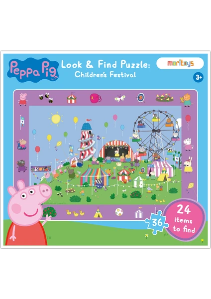 Look & Find Puzzle: Peppa Pig Children's Festival - 36 Parçalı Puzzle ve Yapboz Oyunu