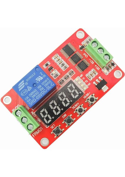 Roba FRM01 Çok Fonksiyonlu Zaman Rölesi Döngü Gecikmesi Zamanlayıcı Timer 12V 24V Kuluçka