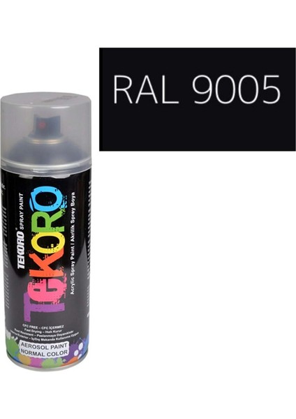 Sprey Boya Ral 9005 Jet Siyah 400 ml