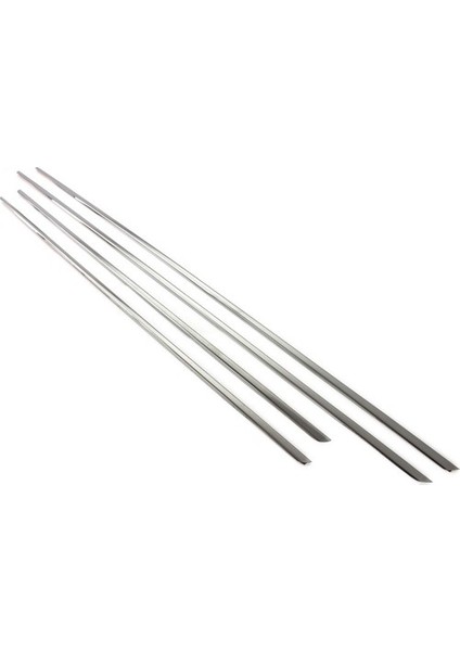 Alminox Oto Dacia Sandero Stepway Krom Cam Çıtası 4 Parça 2012 Sonrası P. Çelik