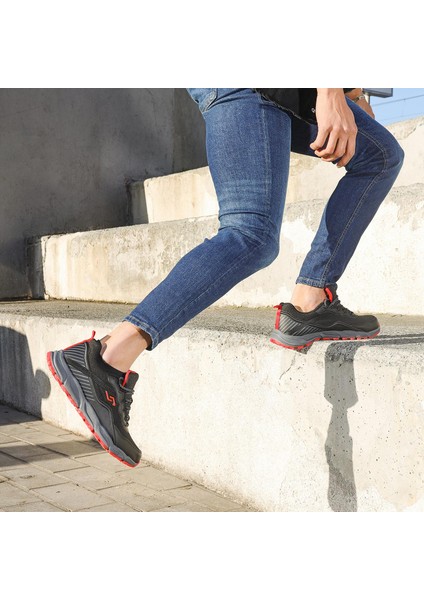 26582 Siyah - Kırmızı Erkek Spor Ayakkabı