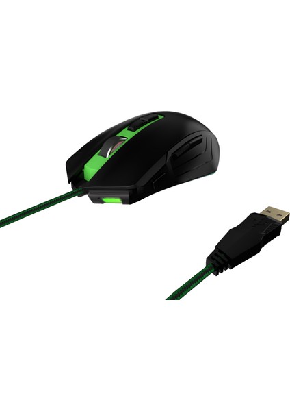 V11 10000 DPI 8 Tuşlu Kablolu RGB Oyuncu Mouse - Siyah