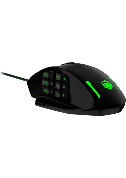 V8 12400 DPI MMO 18 Tuşlu Kablolu RGB Oyuncu Mouse - Siyah