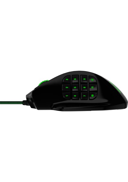 V8 12400 DPI MMO 18 Tuşlu Kablolu RGB Oyuncu Mouse - Siyah