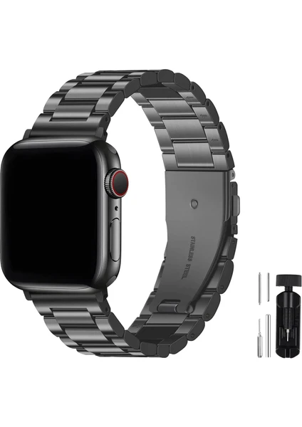 Kip GSM Apple Watch Ultra/Ultra 2 Kordon 49MM 44MM 45MM 42MM 41MM 40MM 38MM Metal Klasik Kordon Apple Watch Serisi 9 8 7 6 5 4 3 2 1 Se Titanyum Ayarlama Aparatlı Paslanmaz Kordon