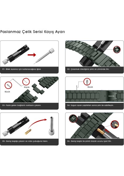 Apple Watch Uyumlu 38MM 40MM 41MM 42MM 44MM 45MM 49MM 1/2/3/4/5/6/se/7/8/ultra Paslanmaz Çelik Kordon Ayarlama Aparatlı fırsatları