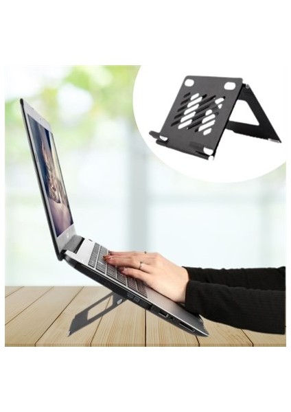 Ayarlanabilir Metal Dizüstü Destek Tabanı Katlanabilir Taşınabilir Laptop Sehpası Standı