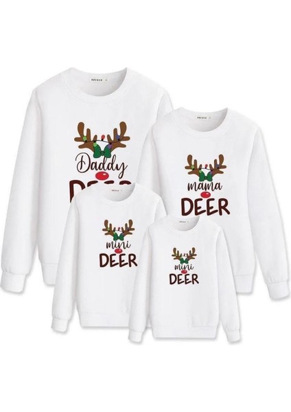 Yeni Yıl Aile Kombin Deer Baskılı (Tekli Satış)
