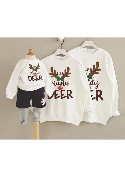 Yeni Yıl Aile Kombin Deer Baskılı (Tekli Satış)