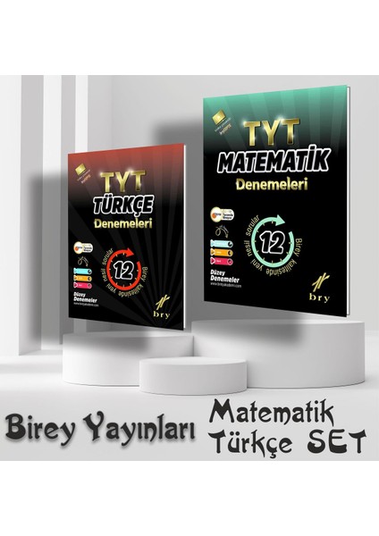 Birey Yayıncılık Birey Yayınları Tyt Türkçe ve Matematik Deneme 2'li Set 2022