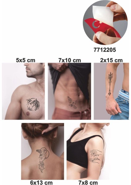 Doğruluk Sembolleri 5 Adet Geçici Dövme Kına Şablonu fiyatları
