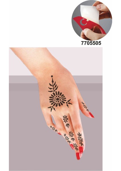 Papatya Bahçesi 5 Adet Geçici Dövme Kına Şablonu fiyatları