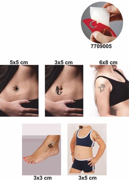 Doğa Modelleri 5 Adet Geçici Dövme Kına Şablonu fiyatları