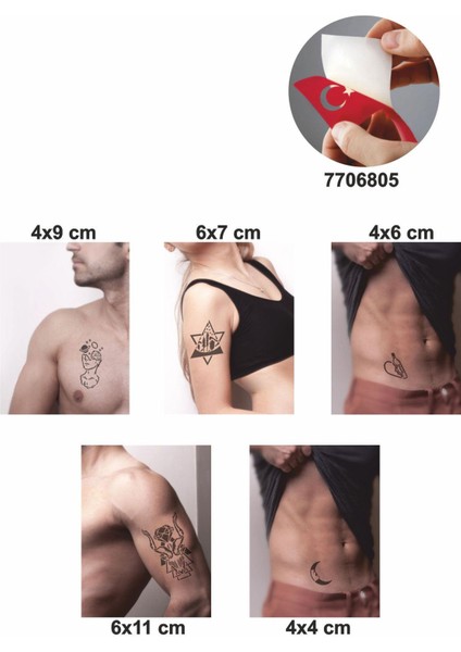 Düşüncenin Gücü 5 Adet Geçici Dövme Kına Şablonu fiyatları