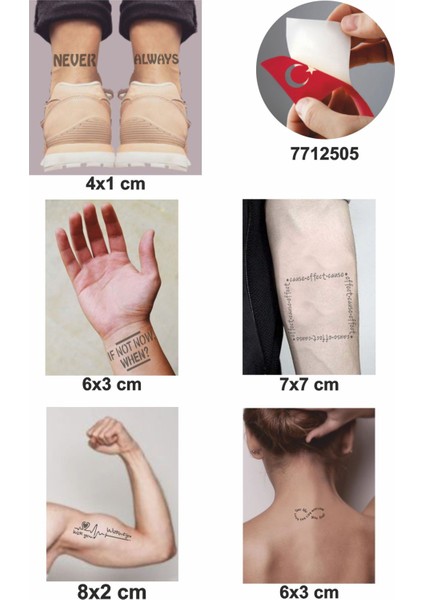 Zıtlıkların Uyumu 5 Adet Geçici Dövme Kına Şablonu fiyatları