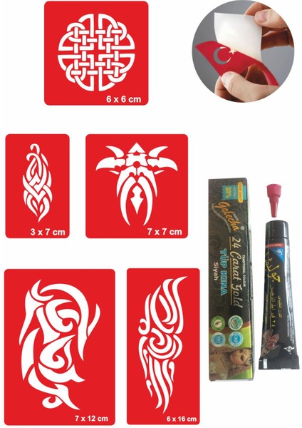 Triballer Hint Kınası ile Geçici Dövme Yapma Seti