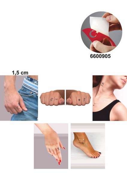 Mini Taçlı Harf Dövme Şablonu