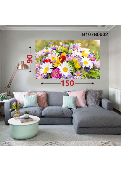 15 Parçalı Dekoratif Ahşap Duvar Tablosu 87X145 cm B107B0002