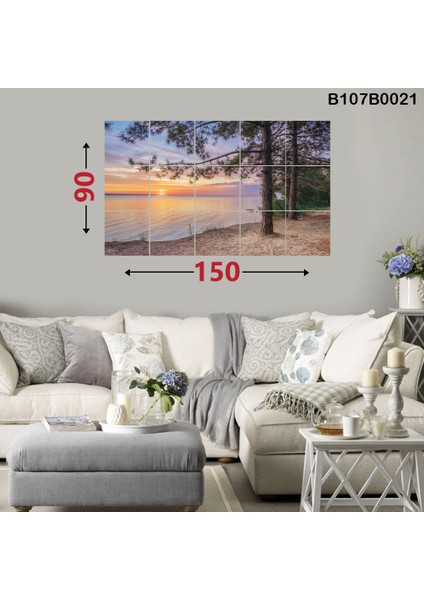 15 Parçalı Dekoratif Ahşap Duvar Tablosu 87X145 cm B107B0021