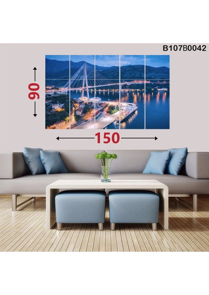 15 Parçalı Dekoratif Ahşap Duvar Tablosu 87X145 cm B107B0042