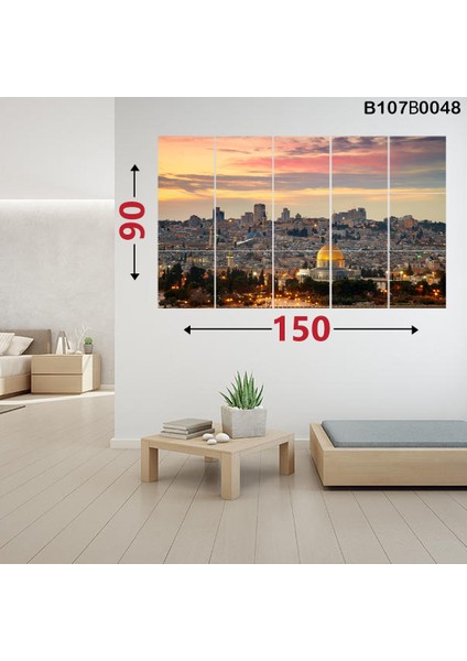 15 Parçalı Dekoratif Ahşap Duvar Tablosu 87X145 cm B107B0048