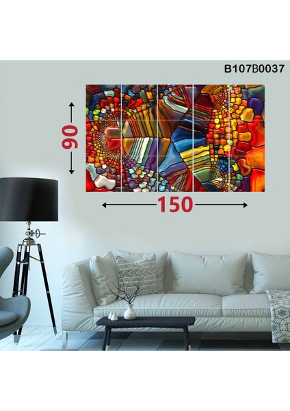 15 Parçalı Dekoratif Ahşap Duvar Tablosu 87X145 cm B107B0037