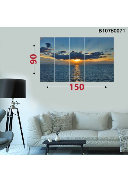 15 Parçalı Dekoratif Ahşap Duvar Tablosu 87X145 cm B107B0071
